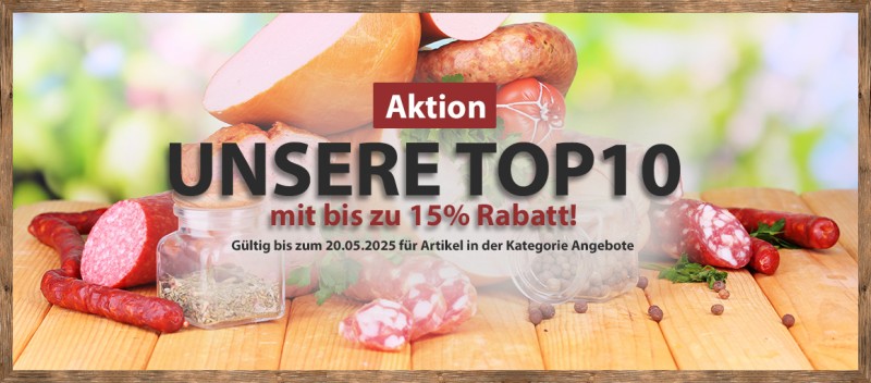 Unsere Top10 Artikel mit bis zu 15% Rabatt!