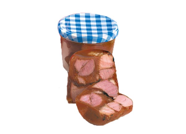 Schmalzfleisch im Gelleemantel