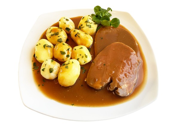 Lammbraten in feiner Sauce