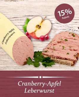 Cranberry-Apfel Leberwurst