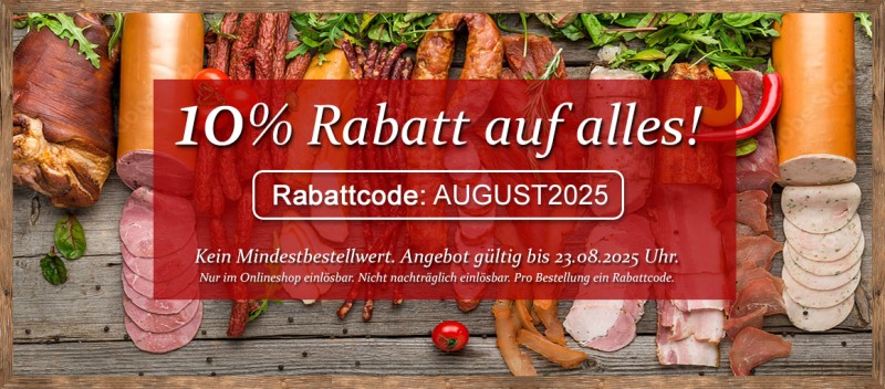 10% Rabatt auf alles