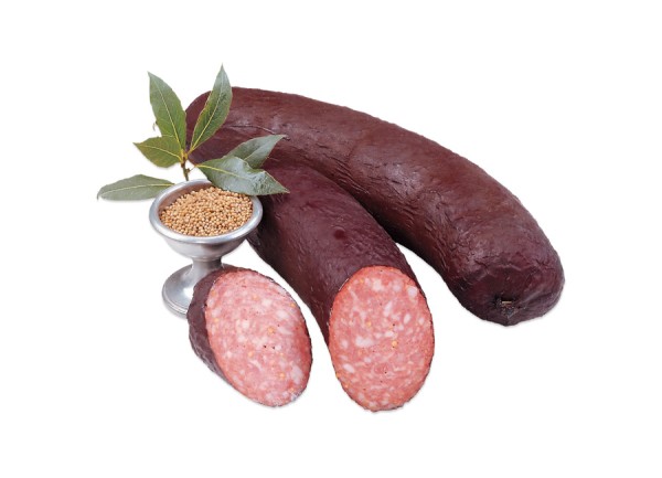 Schwarze Rauchsalami fein