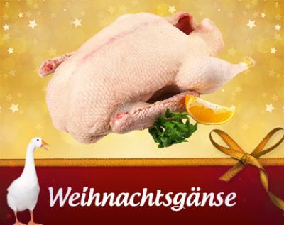 Frische bayerische Weihnachtsgänse