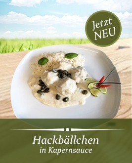 Hackbällchen in Kapernsauce 