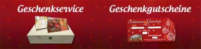 Geschenkservice und Geschenkgutscheine